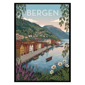 Bryggen Bergen Norway Poster