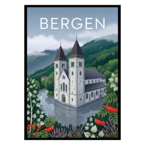 St Marys Church Bergen Norway Poster