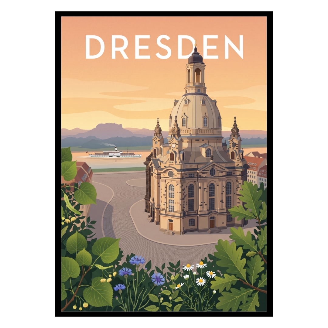 Dresden Frauenkirche Germany Poster