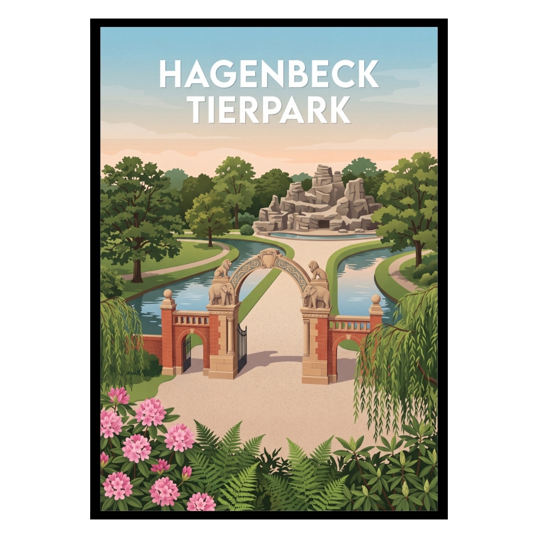 Hagenbeck Tierpark Hamburg Germany Poster