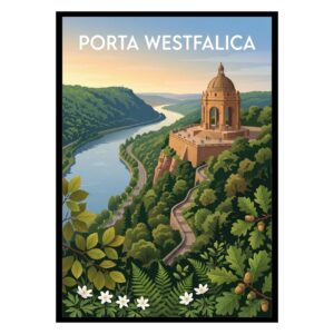 Kaiser Wilhelm Monument Porta Westfalica Germany Poster