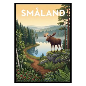 Småland Älg Sweden Poster Poster