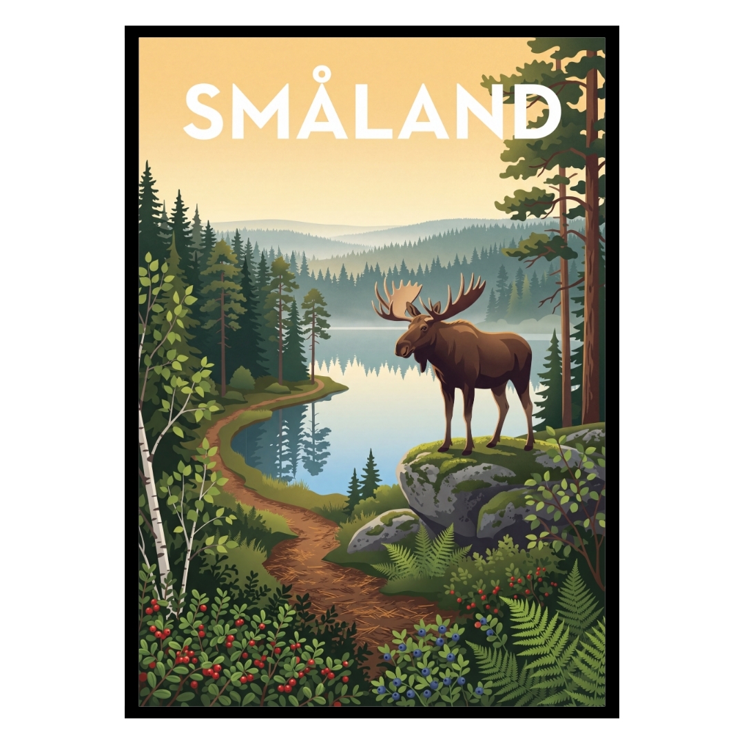 Småland Älg Sweden Poster Poster