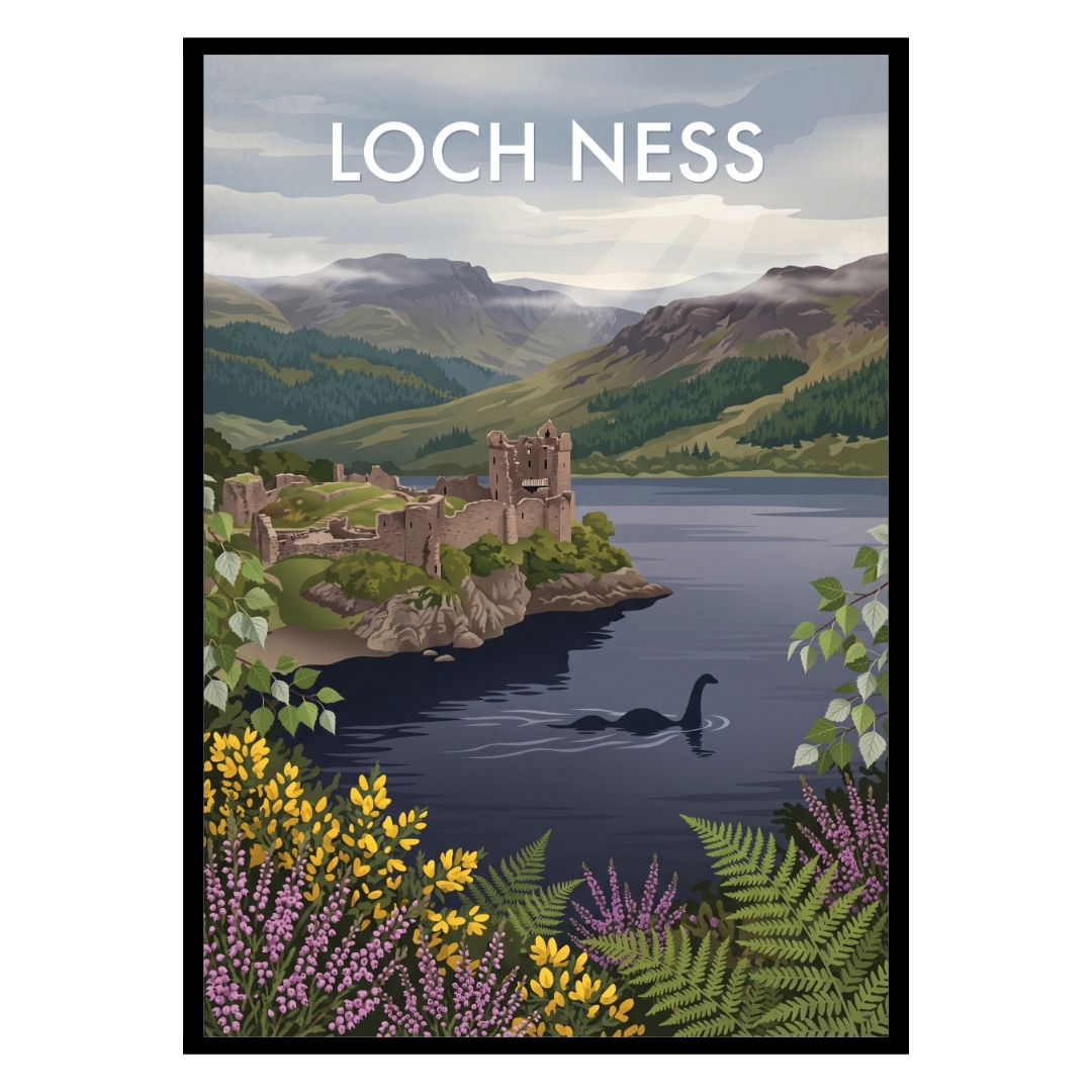 Nessie Loch Ness Monster Scotland Poster