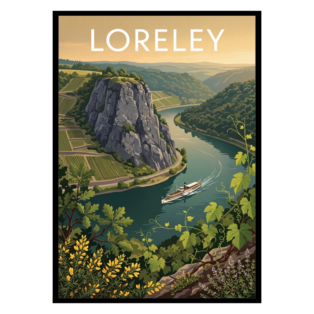 Loreley Rock Germany Poster