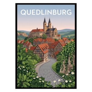 Quedlinburg Old Town Germany Poster