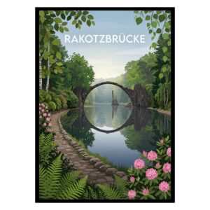 Rakotzbrücke Devil's Bridge Germany Poster
