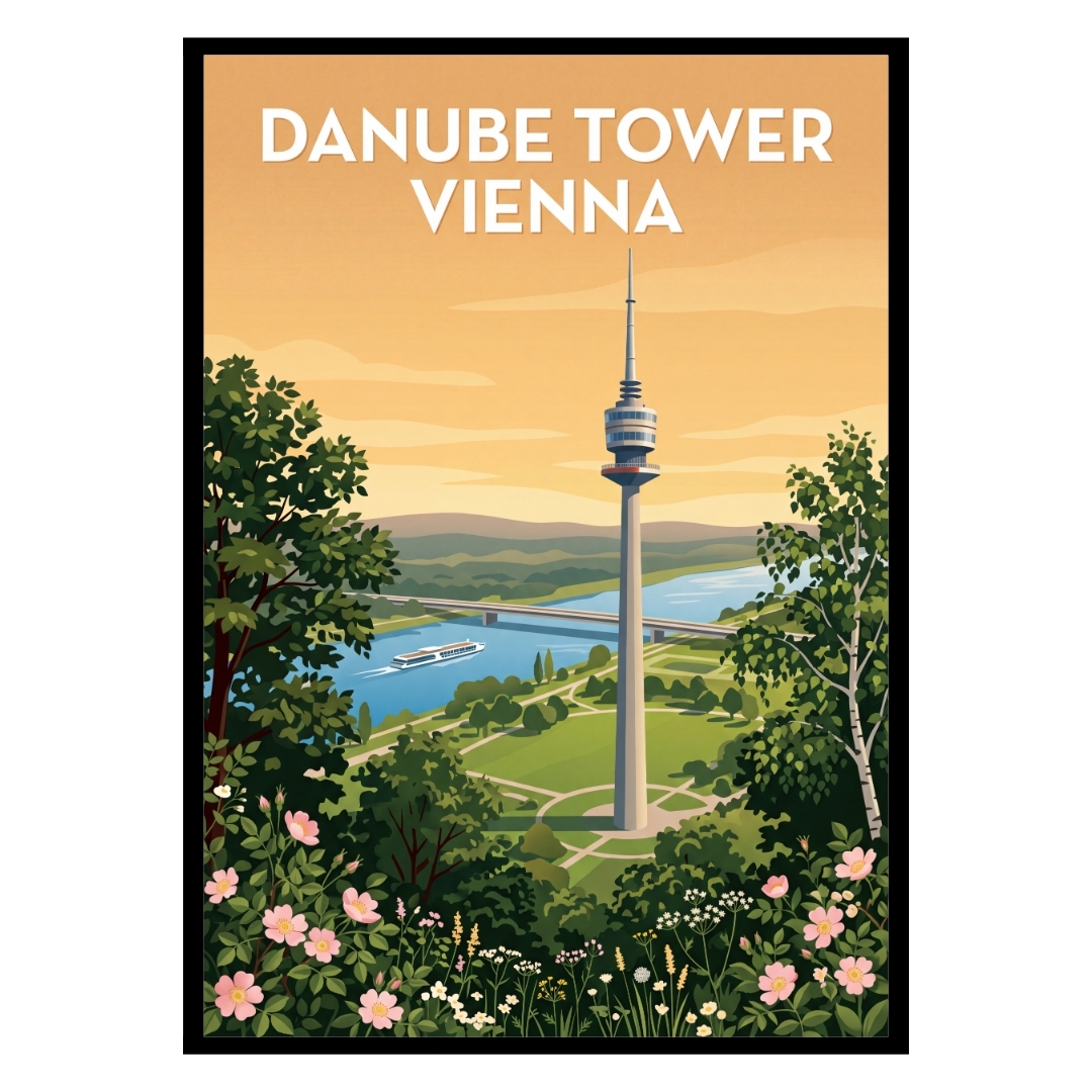 Danube Tower Vienna Austria Poster