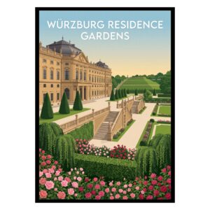 Würzburg Residence Gardens Germany Poster