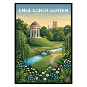 Englischer Garten Munich Germany Poster