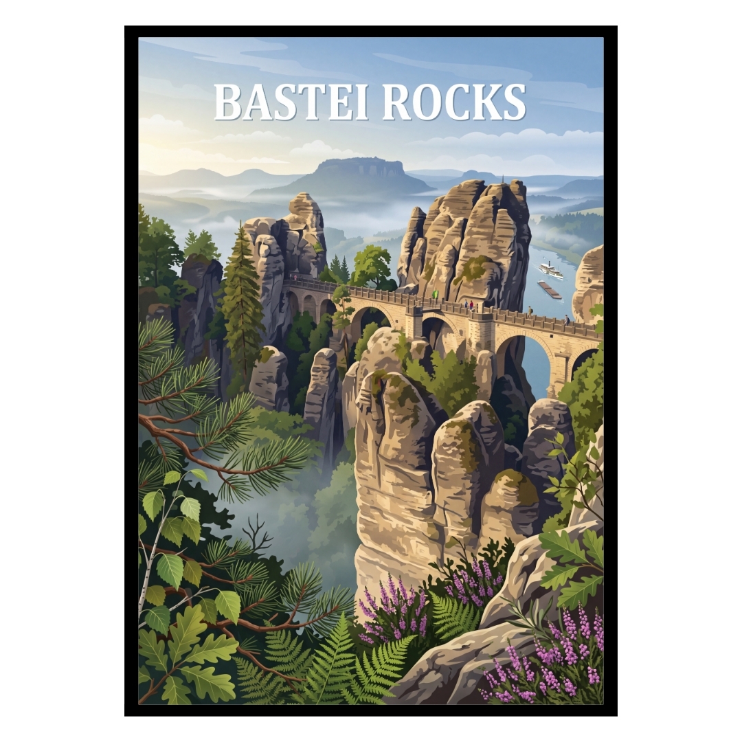 Bastei Rocks Germany Poster