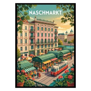 Naschmarkt Vienna Austria Poster