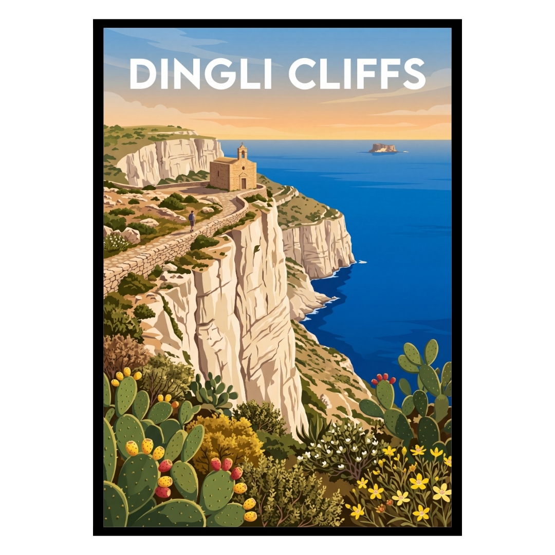 Dingli Cliffs Malta Poster