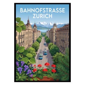 Bahnhofstrasse Zurich Switzerland Poster