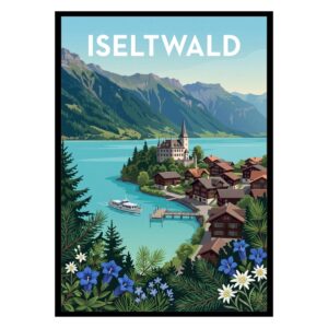 Iseltwald Village Switzerland Poster
