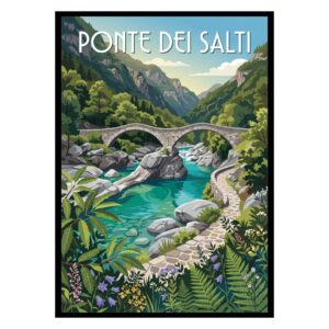 Ponte dei Salti Lavertezzo Switzerland Poster