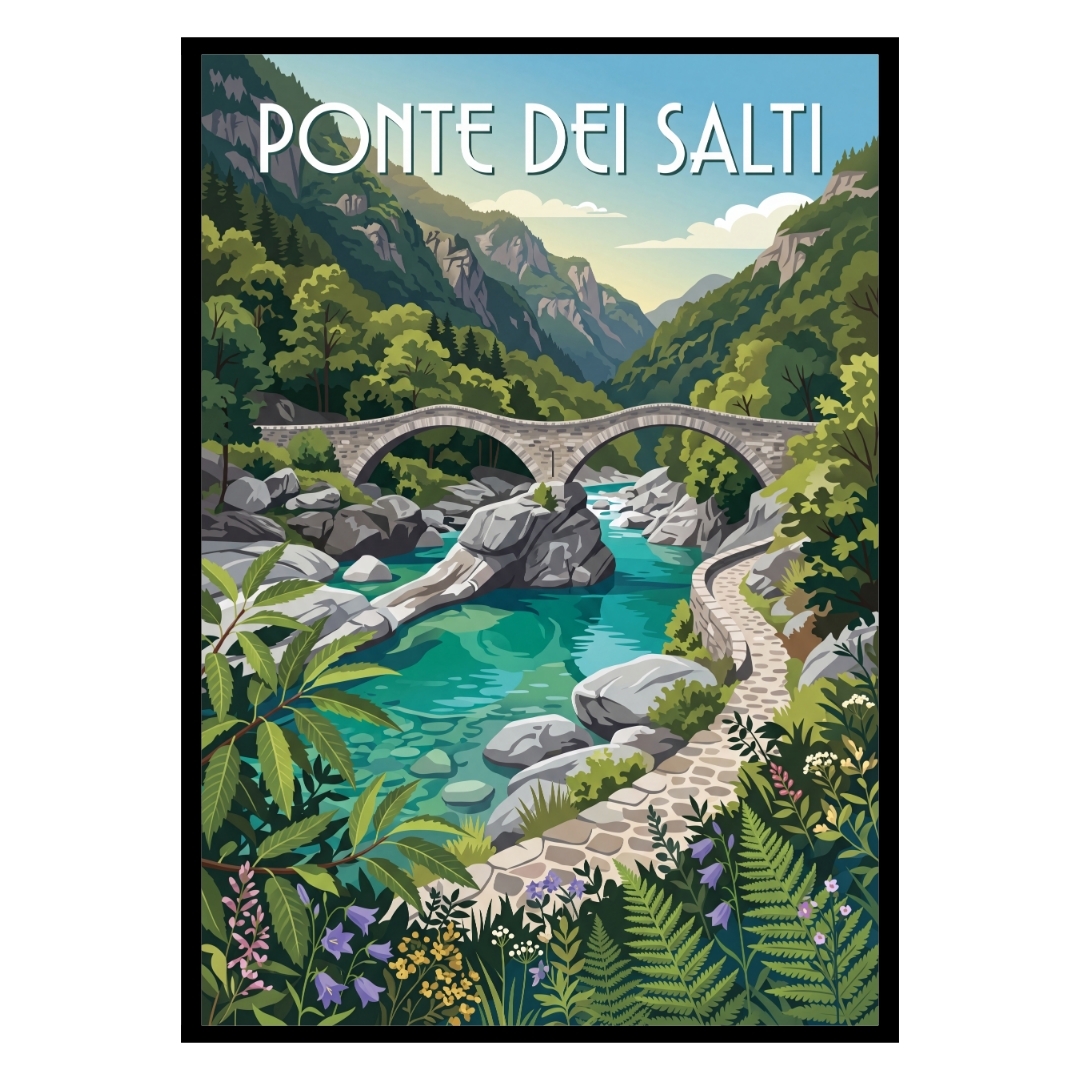 Ponte dei Salti Lavertezzo Switzerland Poster