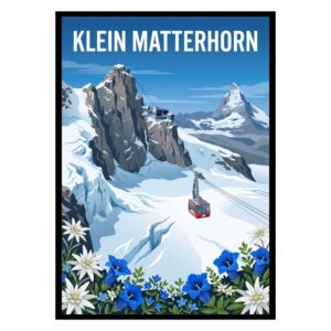 Klein Matterhorn Glacier Paradise Switzerland Poster