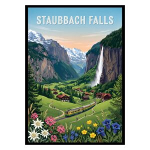 Staubbach Falls Switzerland Poster