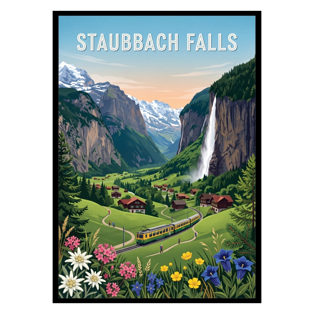 Staubbach Falls Switzerland Poster
