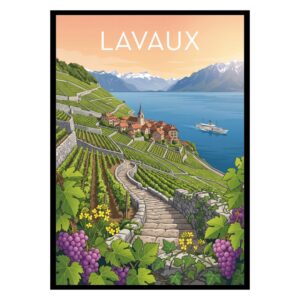 Lavaux Vineyard Terraces Switzerland Poster