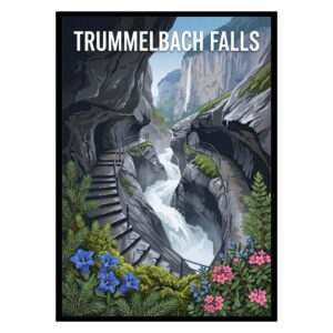 Trummelbach Falls Switzerland Poster