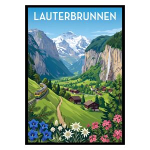 Lauterbrunnen Valley Switzerland Poster