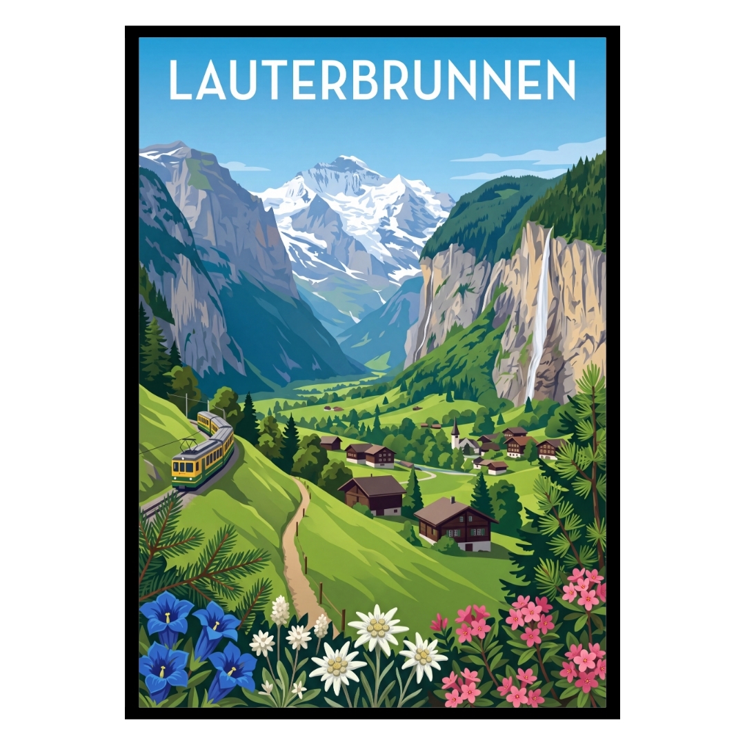 Lauterbrunnen Valley Switzerland Poster