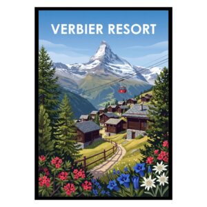 Verbier Resort Switzerland Poster