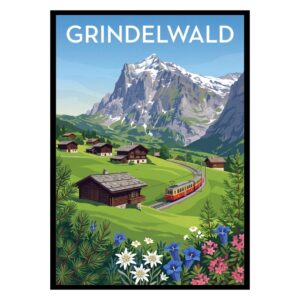 Grindelwald Village Switzerland Poster