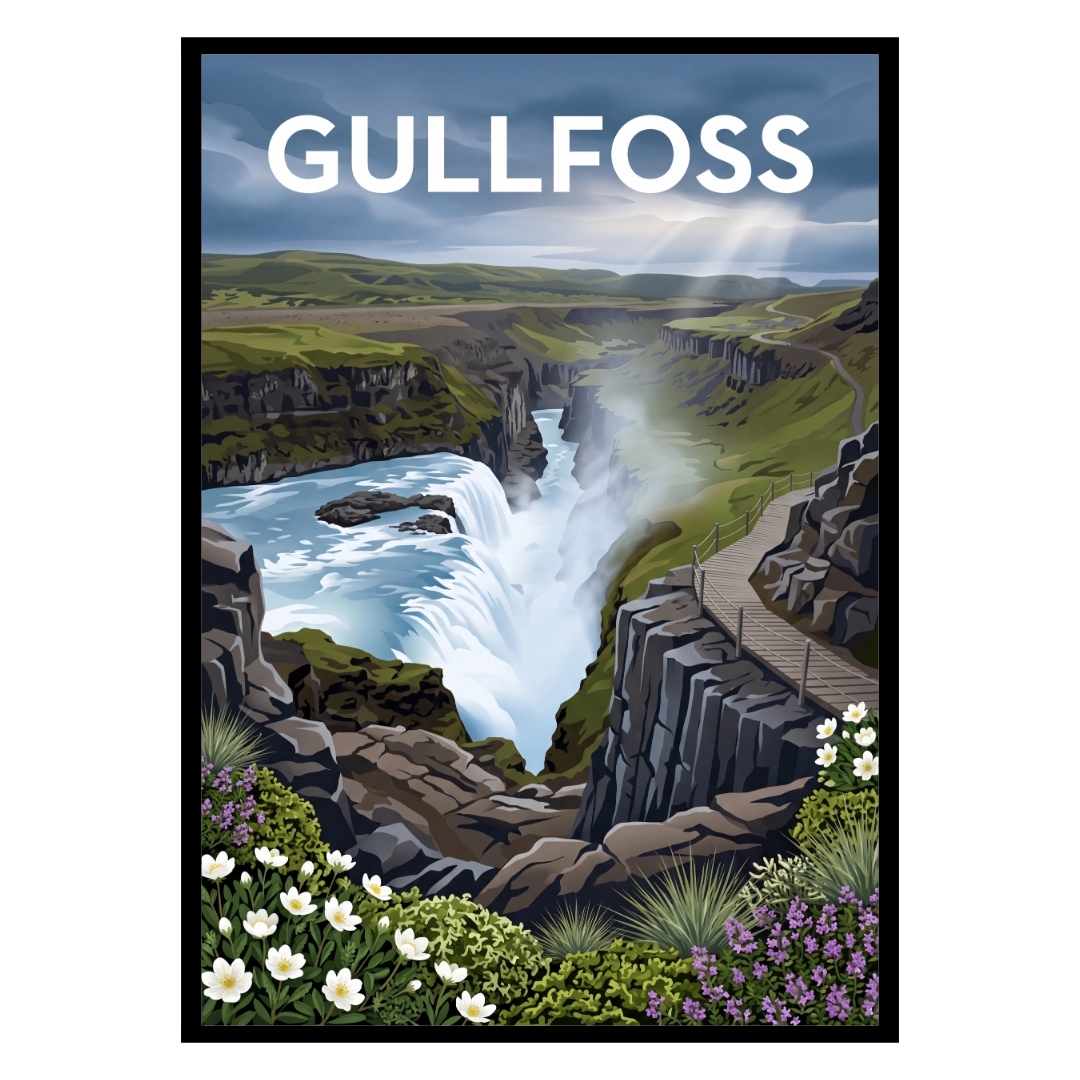 Gullfoss Iceland Poster