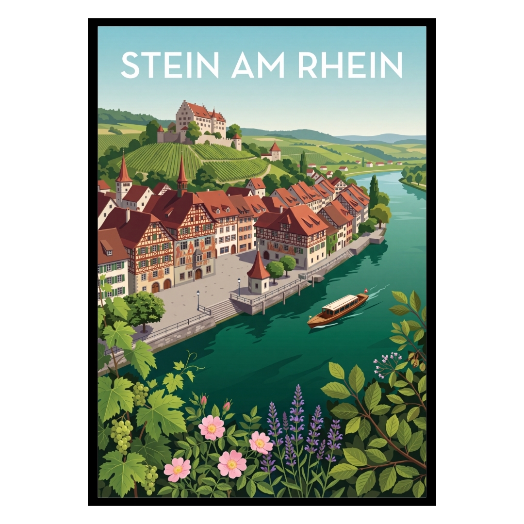 Stein am Rhein Historic Village Switzerland Poster