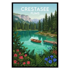 Crestasee Lake Flims Switzerland Poster