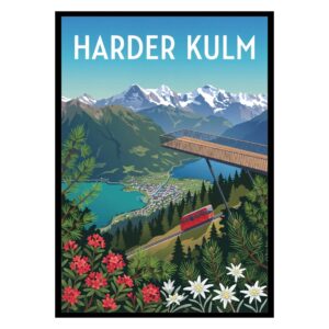 Harder Kulm Viewpoint Switzerland Poster