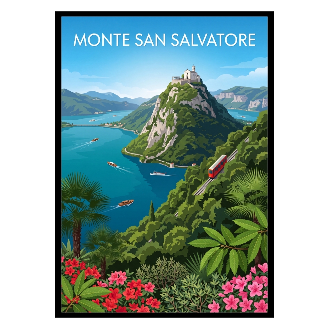 Monte San Salvatore Switzerland Poster