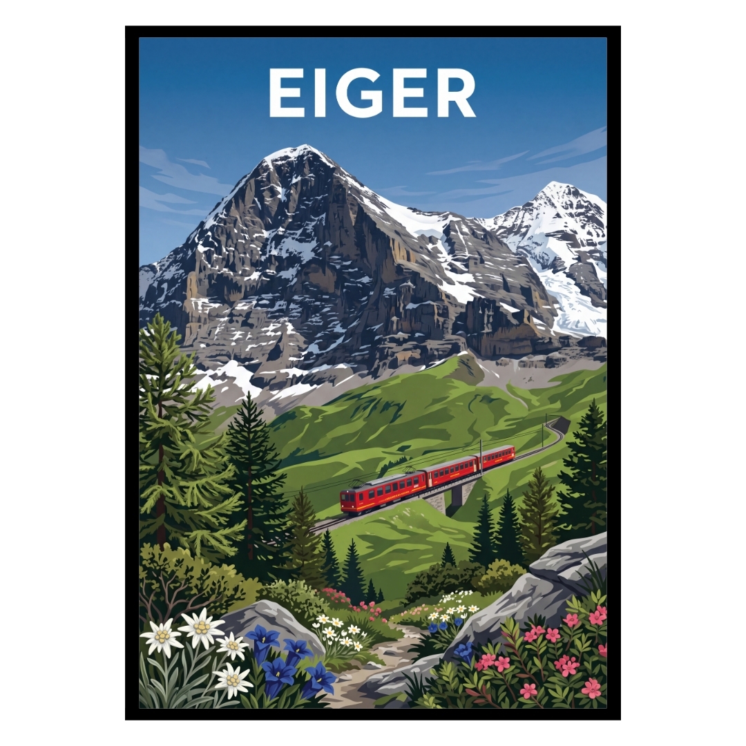 Eiger Mountain Switzerland Poster