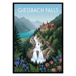 Giessbach Falls Switzerland Poster