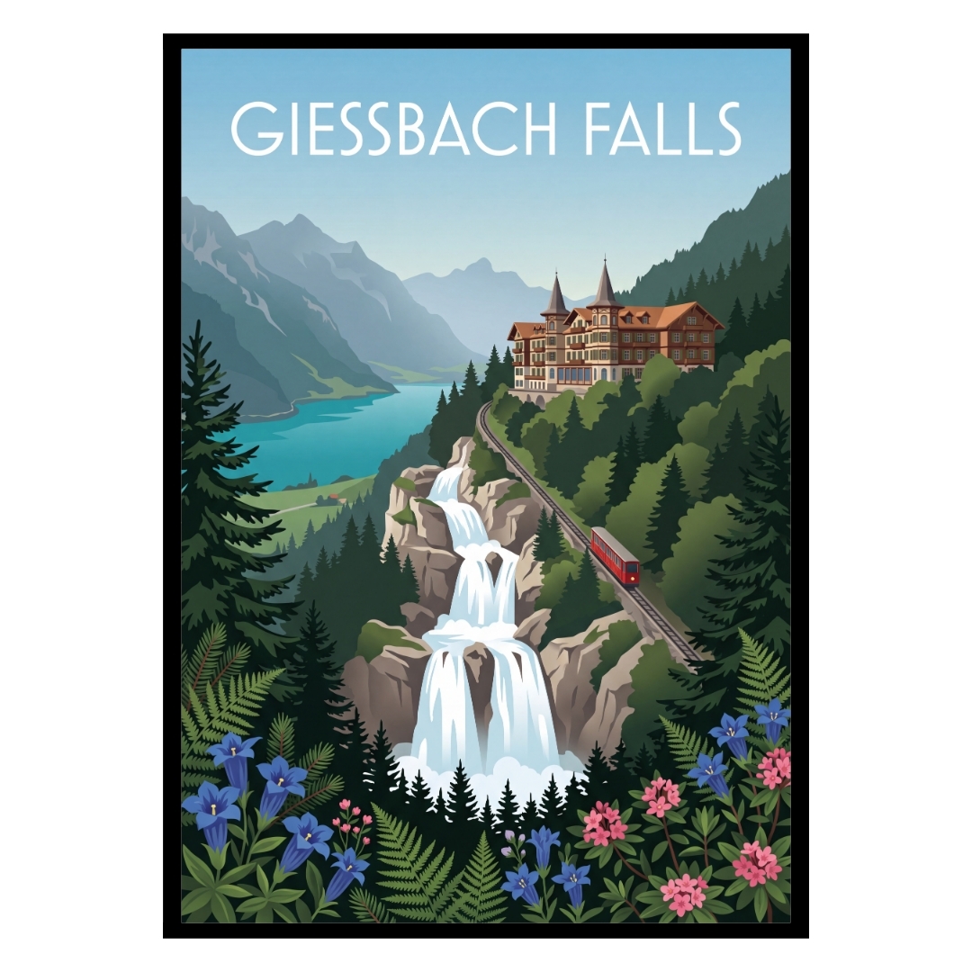 Giessbach Falls Switzerland Poster