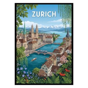Zurich Old Town Altstadt Switzerland Poster