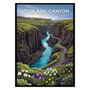 Studlagil Canyon Iceland Poster