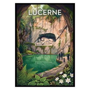 Lion Monument Lucerne Switzerland Poster
