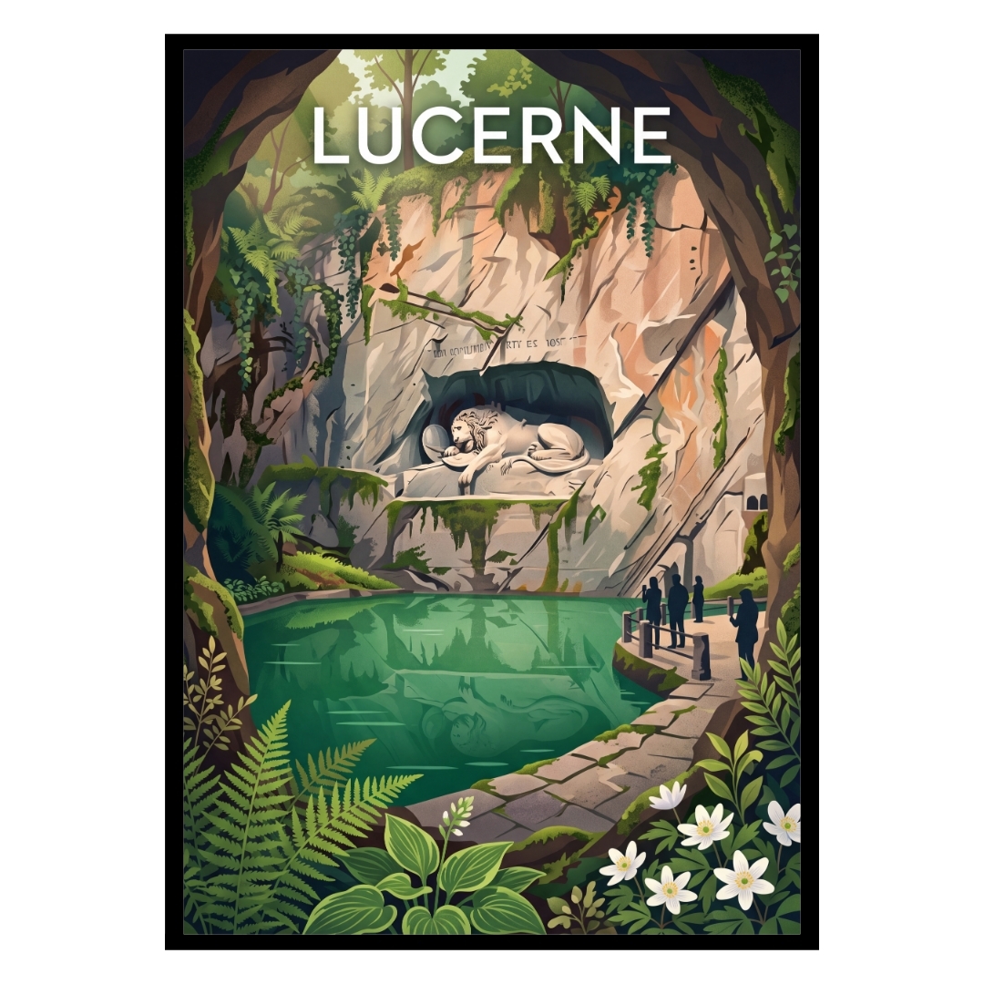 Lion Monument Lucerne Switzerland Poster