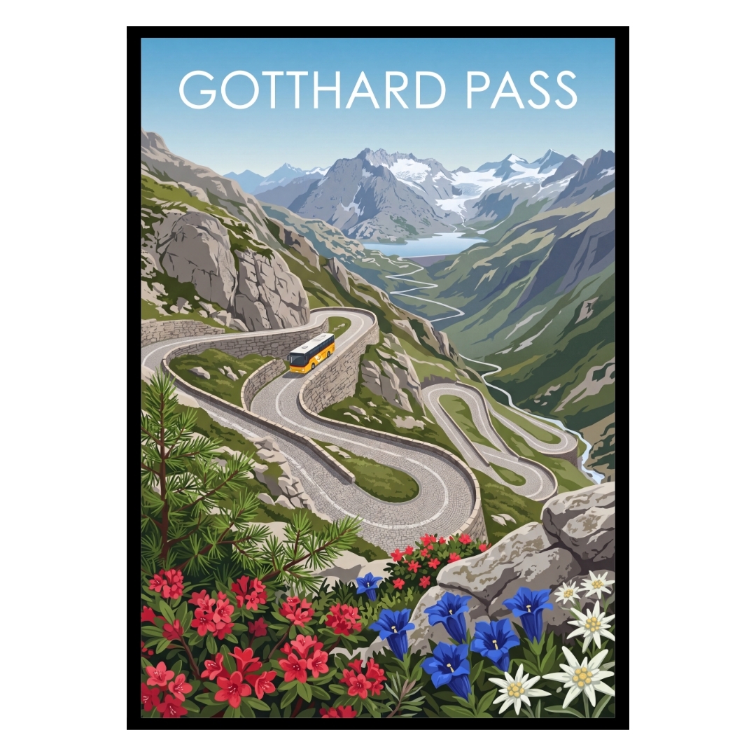 Gotthard Pass Switzerland Poster