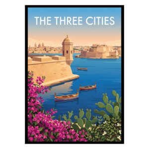 The Three Cities Malta Poster