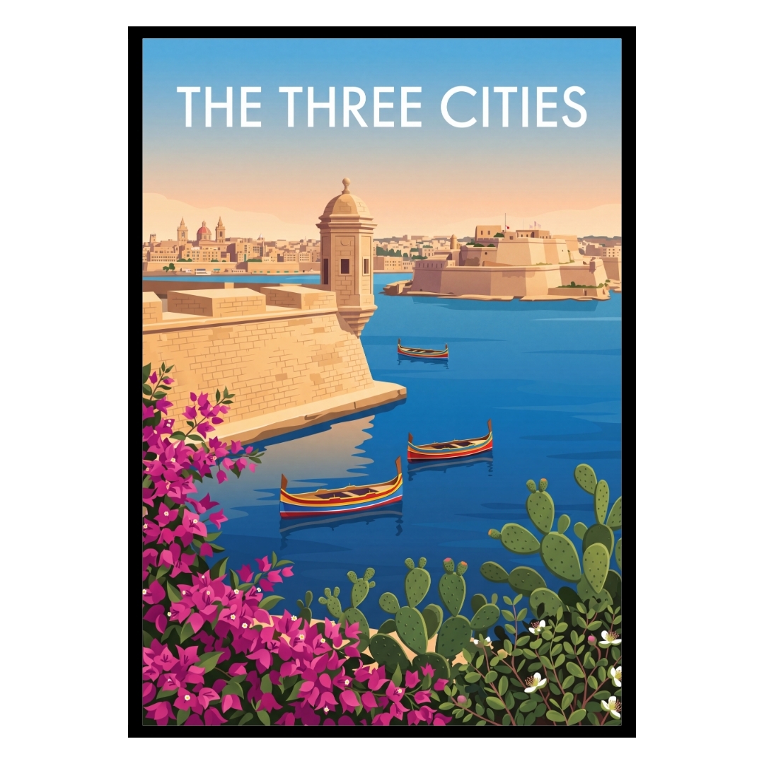 The Three Cities Malta Poster
