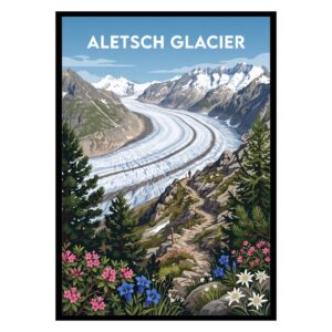 Aletsch Glacier Switzerland Poster