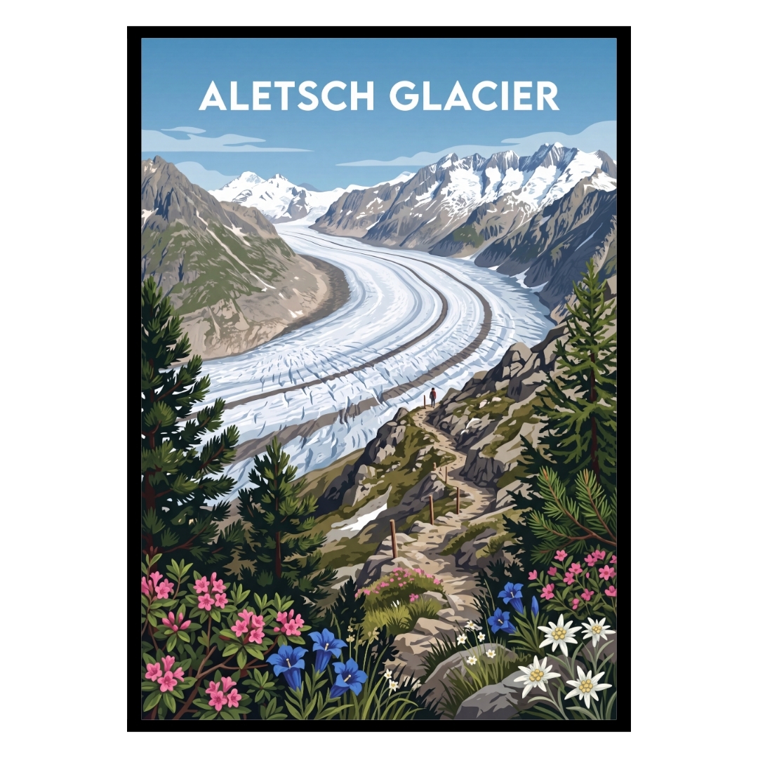 Aletsch Glacier Switzerland Poster