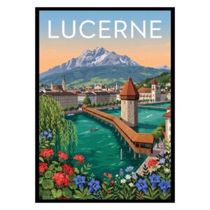 Lucerne Chapel Bridge Switzerland Poster