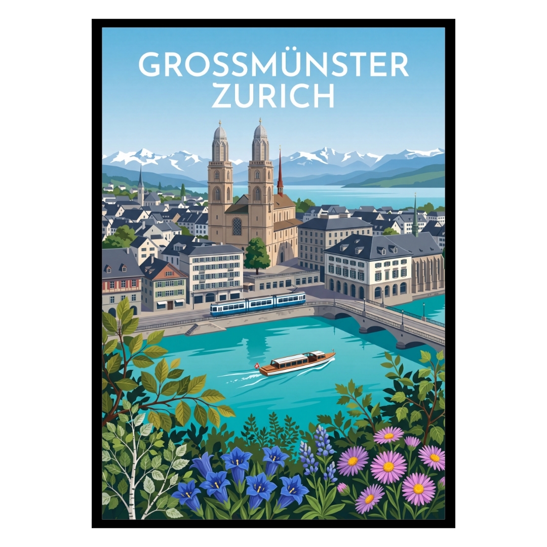 Grossmünster Zurich Switzerland Poster