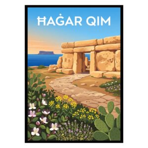 Ħaġar Qim Temples Malta Poster